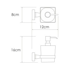 Дозатор 300 мл WasserKRAFT Rhin K-8799