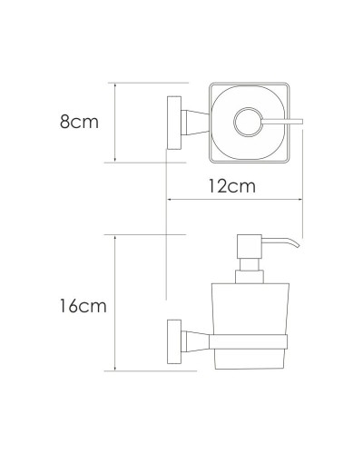 Дозатор 300 мл WasserKRAFT Rhin K-8799