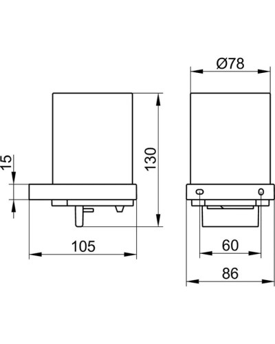 Дозатор 180 мл KEUCO Edition 90 Square 19152019000