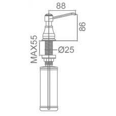 Дозатор 350 мл Milacio MC.932.SN