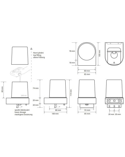 Дозатор 200 мл Bemeta Dark 104309320
