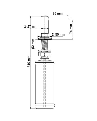 Дозатор для жидкого мыла WasserKRAFT K-1299 Хром
