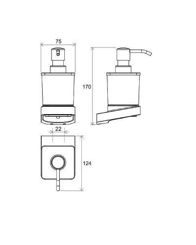 Дозатор для жидкого мыла Ravak 10° X07P323 Хром