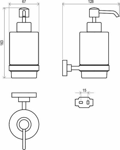 Дозатор для жидкого мыла Ravak Chrome X07P223 Хром