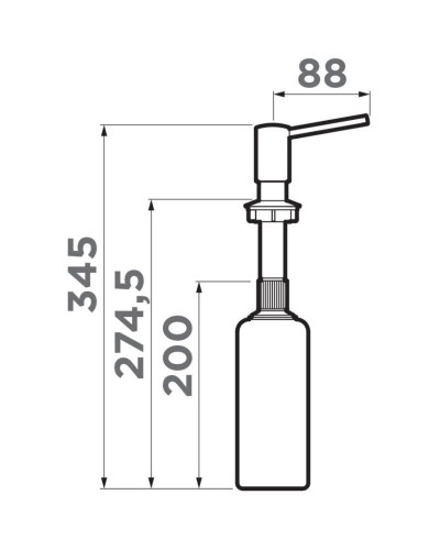 Дозатор 500 мл Omoikiri OM-02-IB indigo blue 4995070