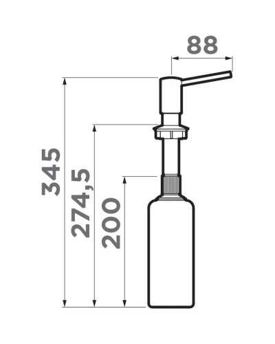 Дозатор 500 мл Omoikiri ОМ-02-P-WH белый 4975019