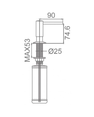 Дозатор 350 мл Milacio MC.931.BG