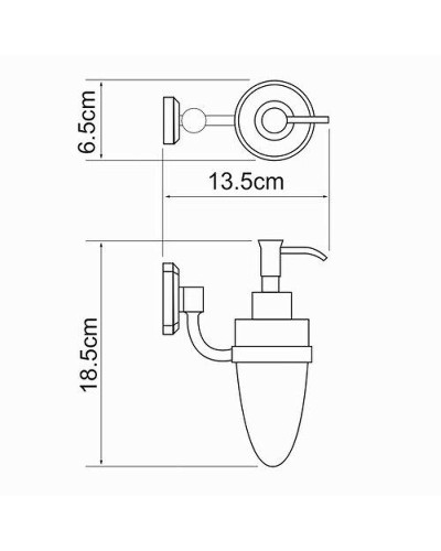 Дозатор для жидкого мыла WasserKRAFT Oder K-3099 Хром