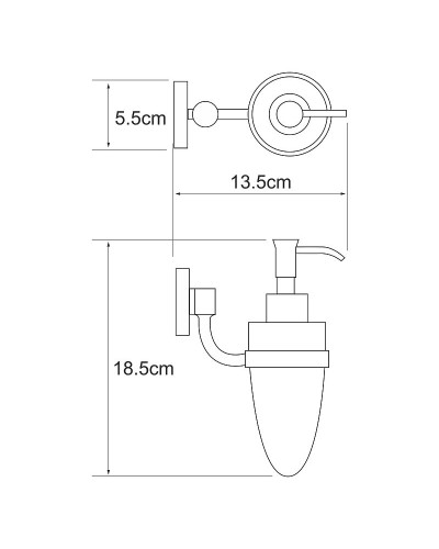 Дозатор для жидкого мыла WasserKRAFT Rhein K-6299 Хром