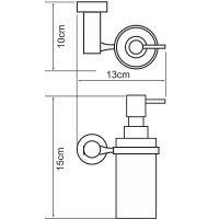 Дозатор для жидкого мыла WasserKRAFT Donau K-9499 Хром