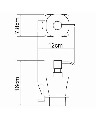 Дозатор для жидкого мыла WasserKRAFT Leine K-5099 Хром