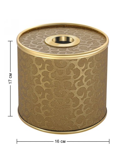 Салфетница Geralis S-FGG FLOWER золотая, кант золото