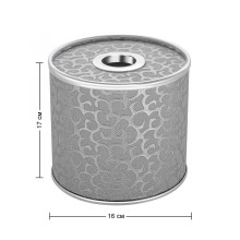 Салфетница Geralis S-FHH FLOWER серебро, кант хром