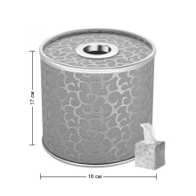 Салфетница Geralis S-FHH FLOWER серебро, кант хром