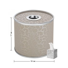 Салфетница Geralis S-FLH FLOWER бежевая, кант хром