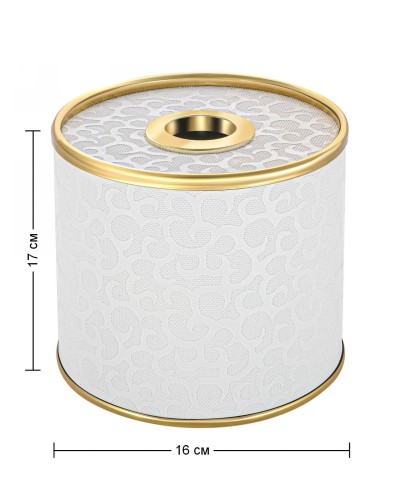 Салфетница Geralis S-FWG FLOWER белая, кант золото