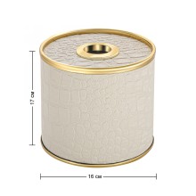 Салфетница Geralis S-KLG CROCO бежевый, кант золото