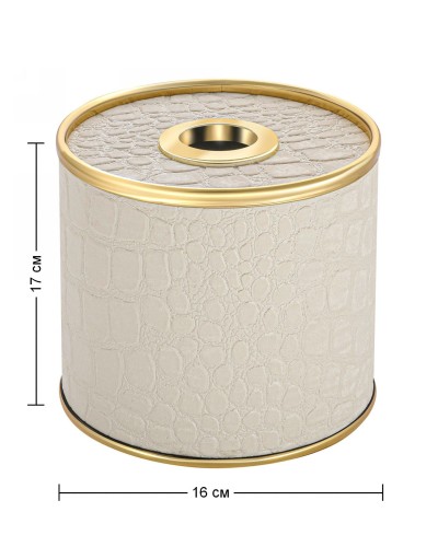 Салфетница Geralis S-KLG CROCO бежевый, кант золото