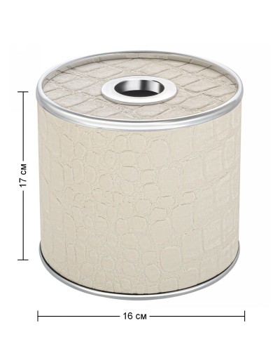 Салфетница Geralis S-KLH CROCO бежевый, кант хром