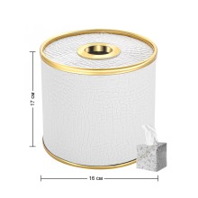 Салфетница Geralis S-KWG CROCO белая, кант золото