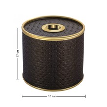 Салфетница Geralis S-PCG PUNTO шоколад, кант золото