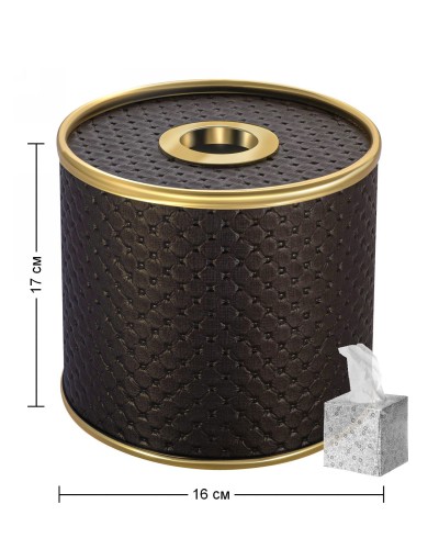 Салфетница Geralis S-PCG PUNTO шоколад, кант золото