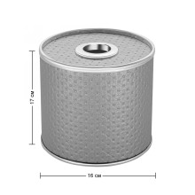 Салфетница Geralis S-PHH PUNTO серебро, кант хром