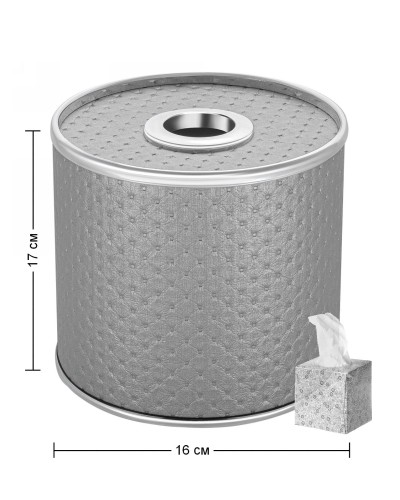 Салфетница Geralis S-PHH PUNTO серебро, кант хром