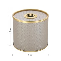 Салфетница Geralis S-PLG PUNTO бежевая, кант золото