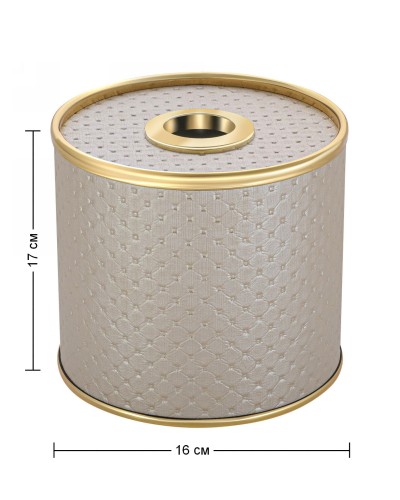 Салфетница Geralis S-PLG PUNTO бежевая, кант золото