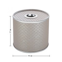 Салфетница Geralis S-PLH PUNTO бежевая, кант хром