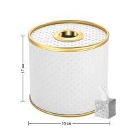 Салфетница Geralis S-PWG PUNTO белая, кант золото