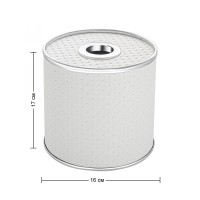 Салфетница Geralis S-PWH PUNTO белая, кант хром