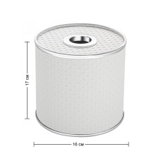 Салфетница Geralis S-PWH PUNTO белая, кант хром