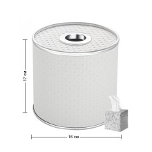 Салфетница Geralis S-PWH PUNTO белая, кант хром