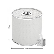 Салфетница Geralis S-PWH PUNTO белая, кант хром