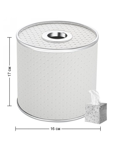 Салфетница Geralis S-PWH PUNTO белая, кант хром
