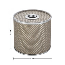 Салфетница Geralis S-RBH Ромб темная, кант хром