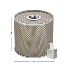 Салфетница Geralis S-RBH Ромб темная, кант хром