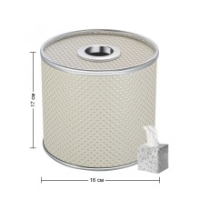 Салфетница Geralis S-RWH Ромб светлая, кант хром