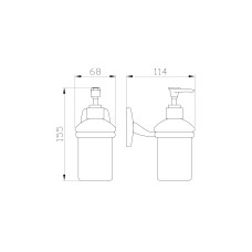 Дозатор мыла WONZON & WOGHAND, Хром (WW-1401)