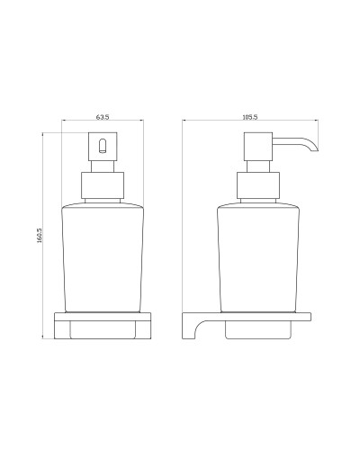Дозатор мыла WONZON & WOGHAND, Глянцевое золото (WW-9133-LG)