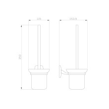 Туалетный ершик в комплекте WONZON & WOGHAND, Хром (WW-1901)