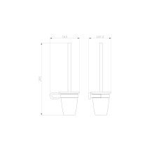Туалетный ершик в комплекте WONZON & WOGHAND, Хром (WW-8429)