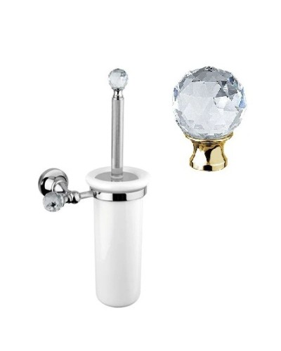 Ершик настенный золото 24 карат, swarovski Cezares Olimp OLIMP-TB-03/24-Sw