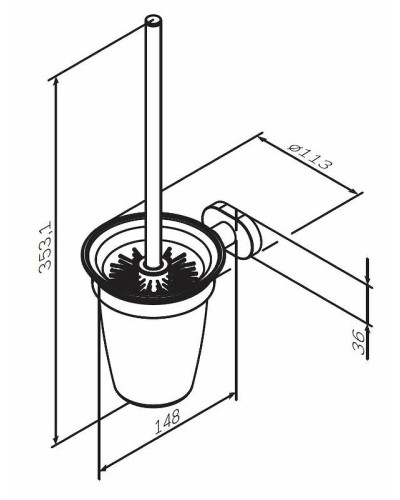 Ершик для унитаза AM.PM Sense A7433300 Хром