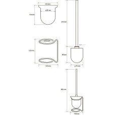 Ершик для унитаза Bemeta Neo 104113105 Нержавеющая сталь