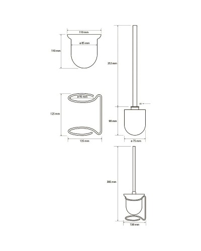 Ершик для унитаза Bemeta Neo 104113105 Нержавеющая сталь