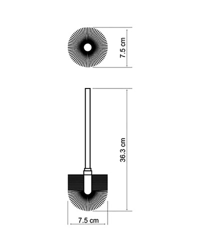 Ершик для унитаза WasserKRAFT K-027 Хром