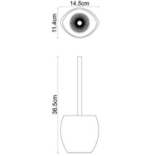 Ершик для унитаза WasserKRAFT Eider K-33327 Хром